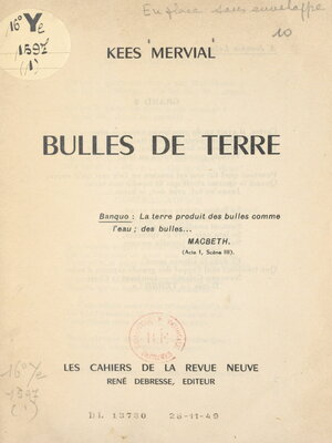 cover image of Bulles de terre